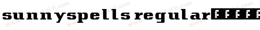 sunnyspells regular字体转换